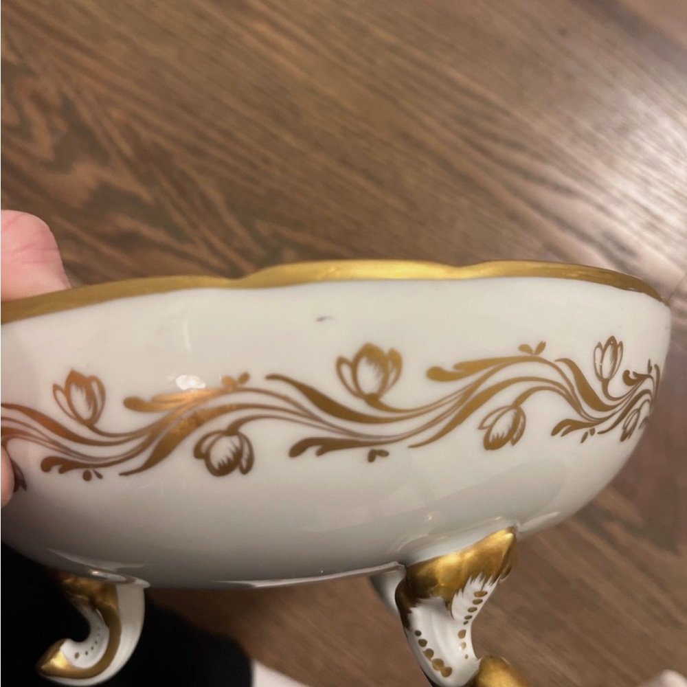 Le Tallec à Paris footed bowl 1957 signed and hand painted, Rare find! - Picture 5 of 6